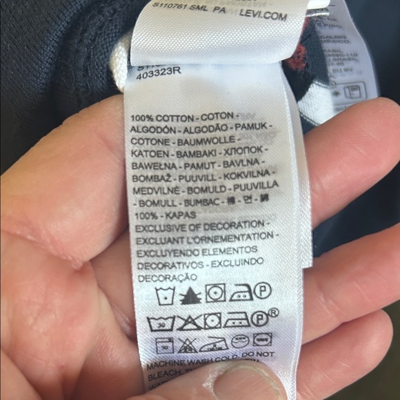 Levi's Men's Navy Striped Shirt - Picture 10 of 10